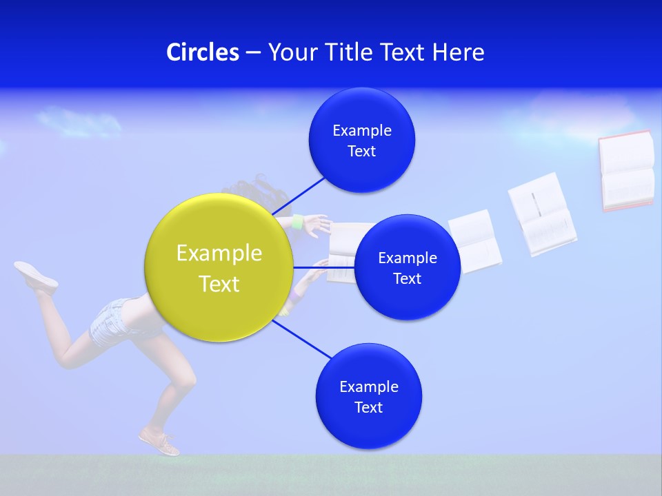Flying Metaphor Education PowerPoint Template