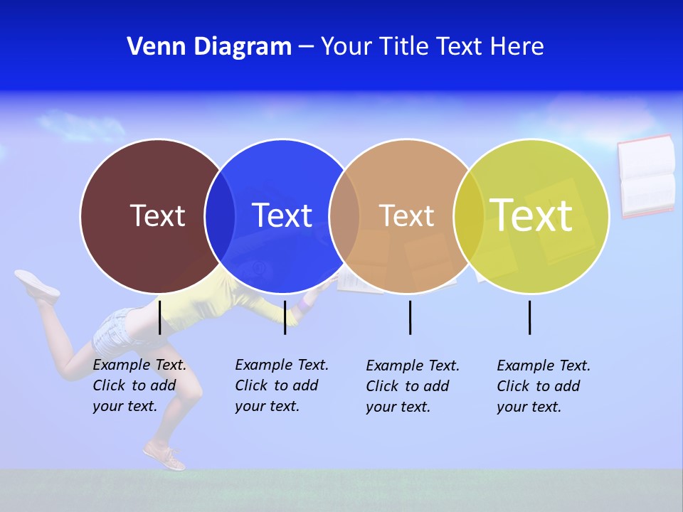 Flying Metaphor Education PowerPoint Template