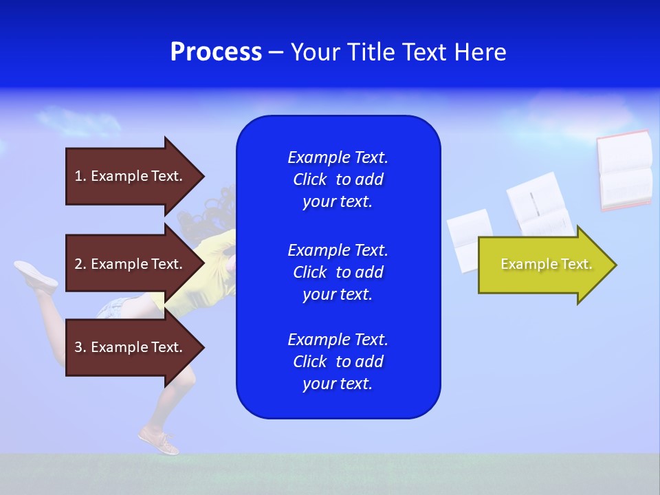 Flying Metaphor Education PowerPoint Template