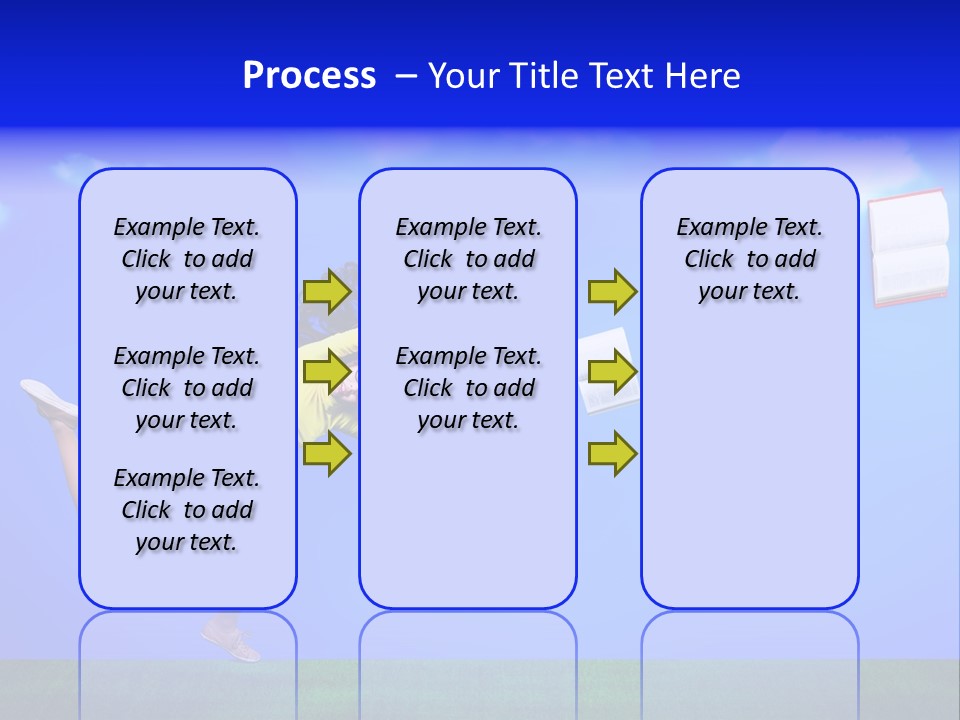 Flying Metaphor Education PowerPoint Template