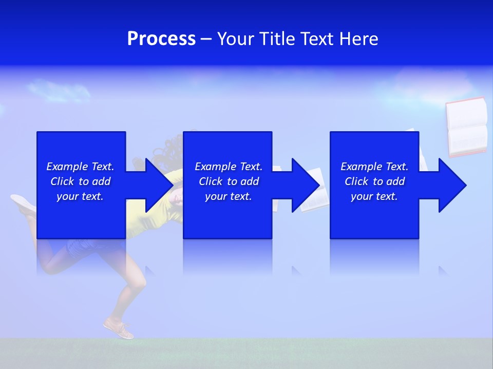Flying Metaphor Education PowerPoint Template