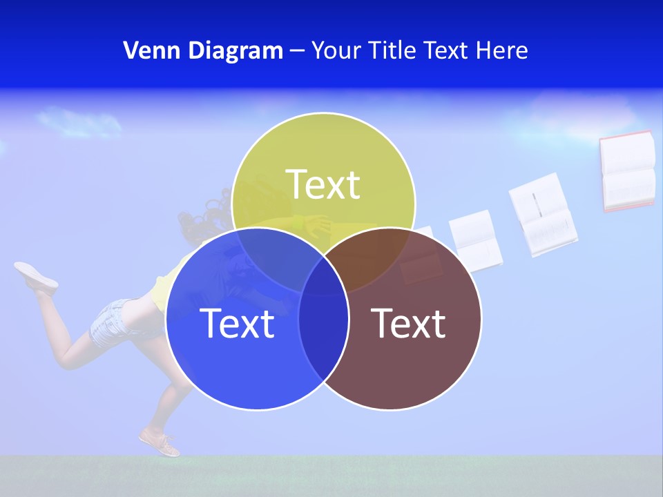 Flying Metaphor Education PowerPoint Template