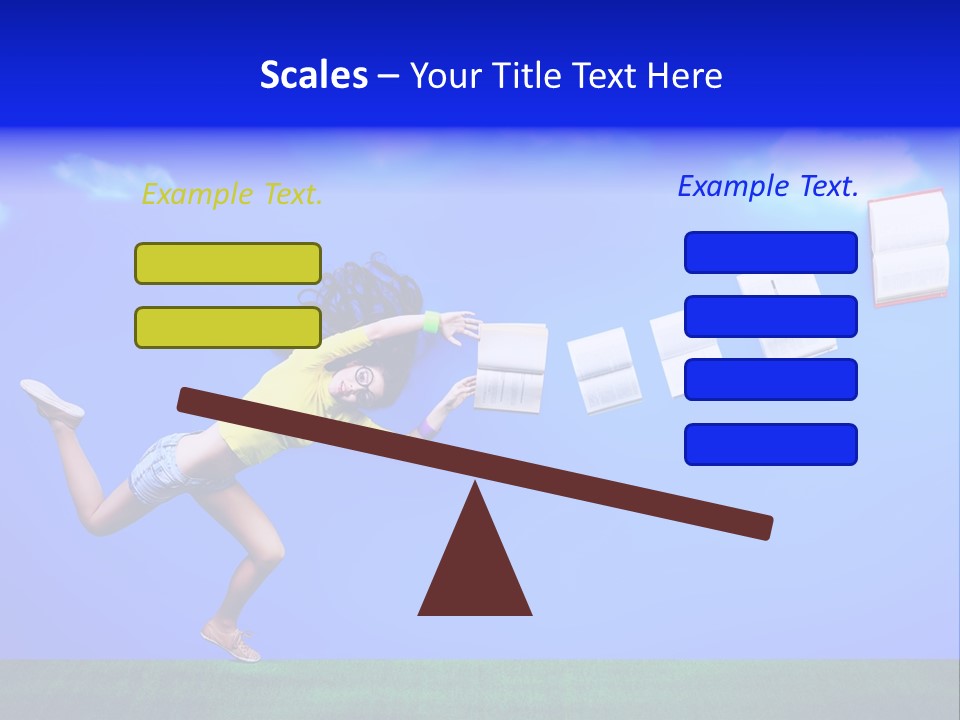 Flying Metaphor Education PowerPoint Template
