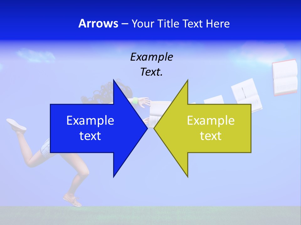 Flying Metaphor Education PowerPoint Template