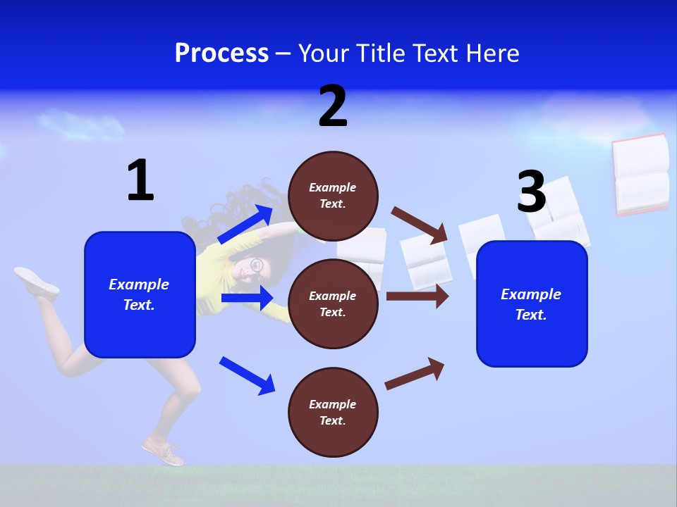Flying Metaphor Education PowerPoint Template