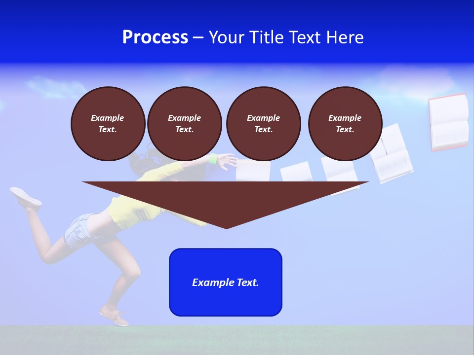 Flying Metaphor Education PowerPoint Template