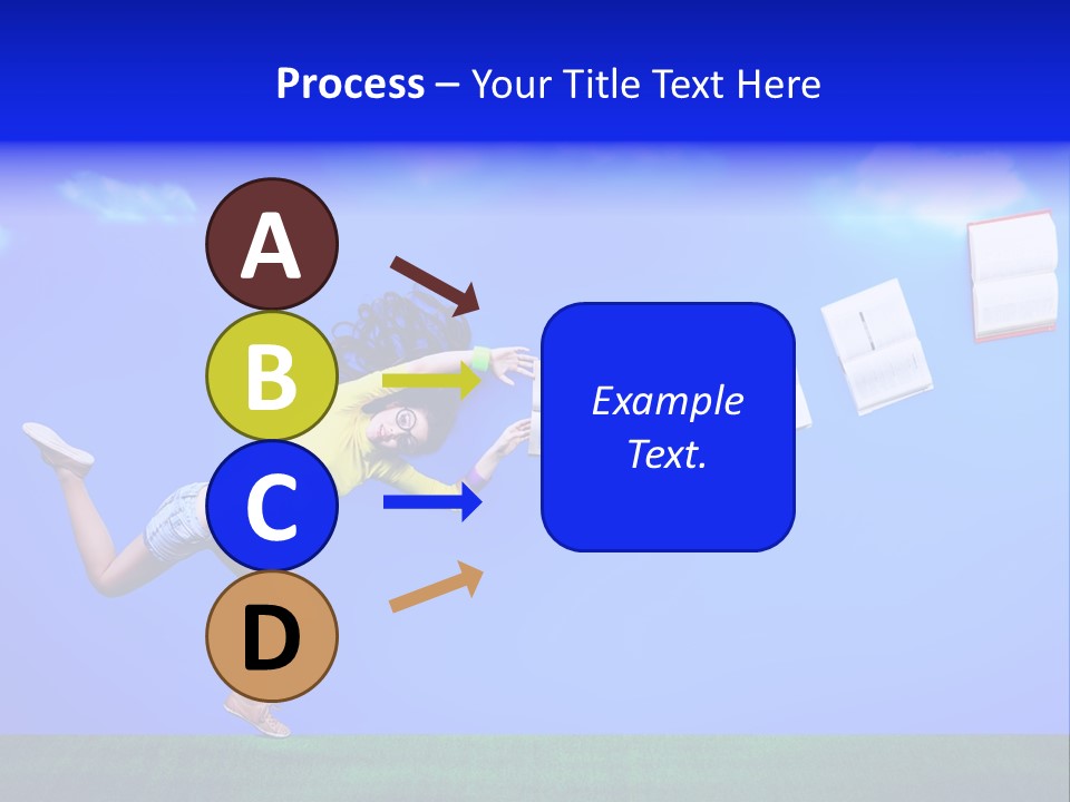 Flying Metaphor Education PowerPoint Template