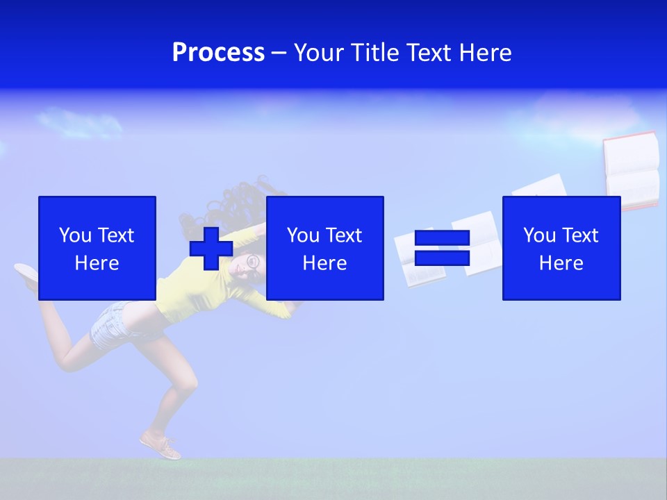Flying Metaphor Education PowerPoint Template