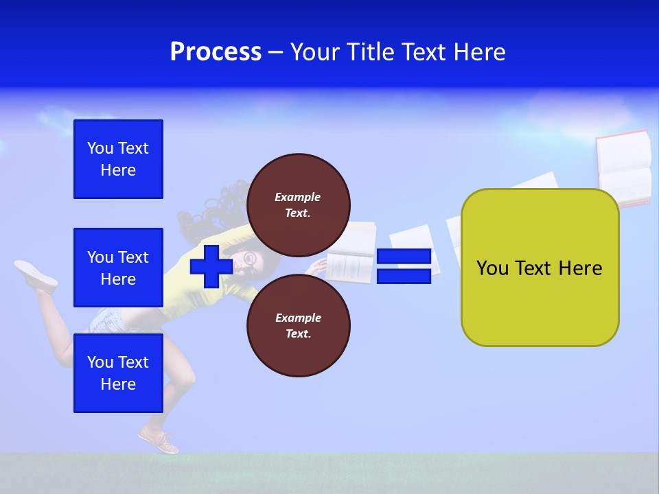 Flying Metaphor Education PowerPoint Template