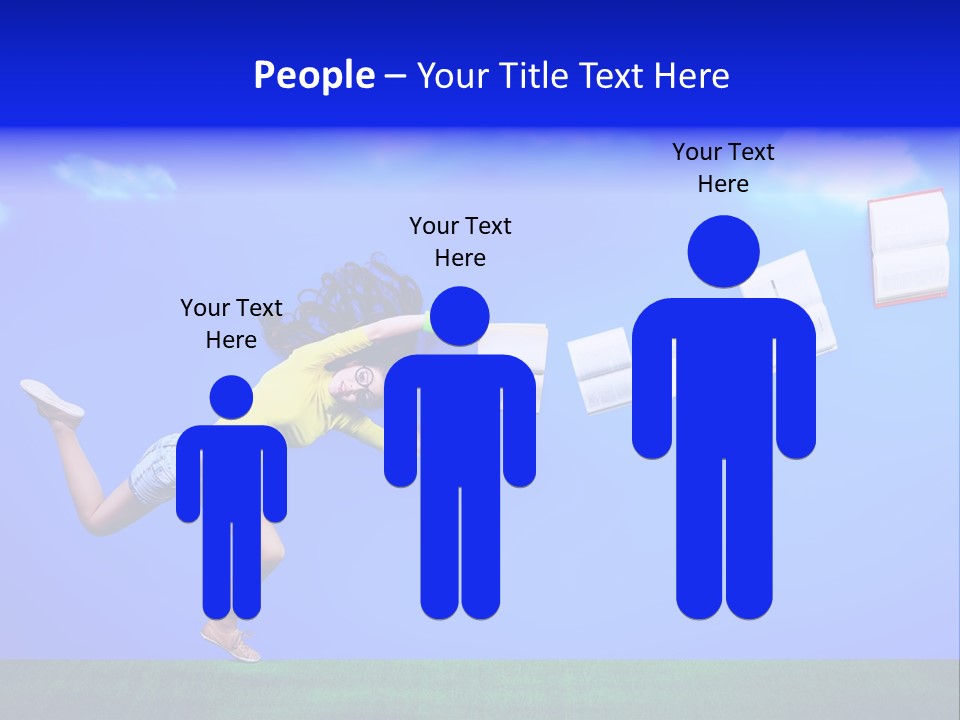 Flying Metaphor Education PowerPoint Template