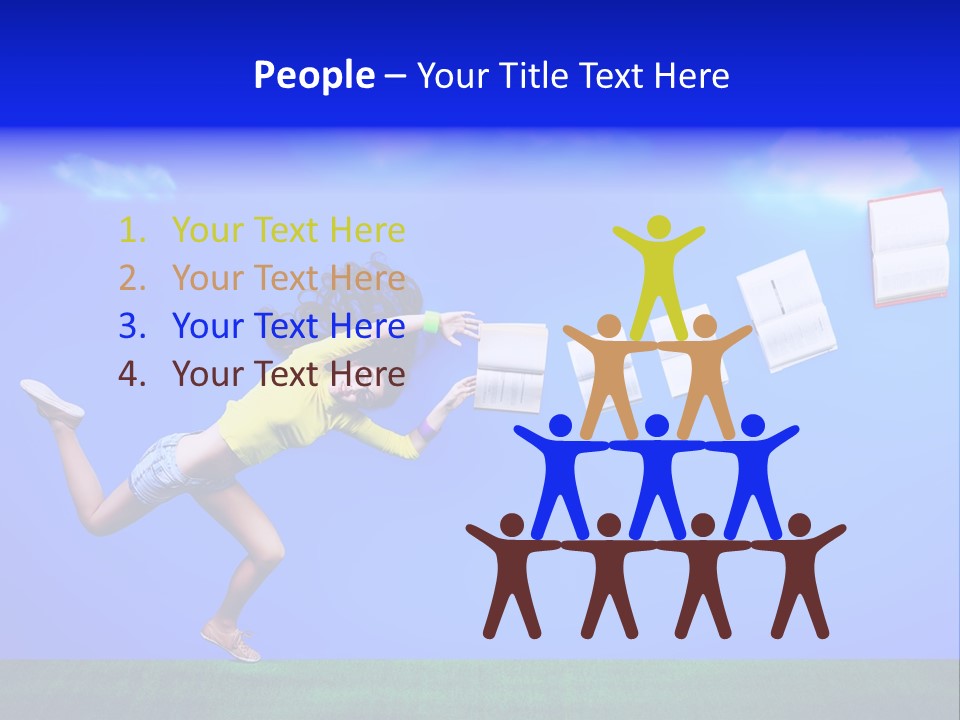 Flying Metaphor Education PowerPoint Template