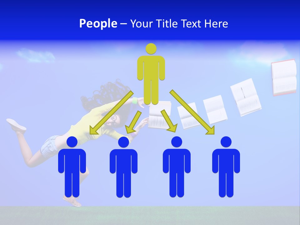 Flying Metaphor Education PowerPoint Template