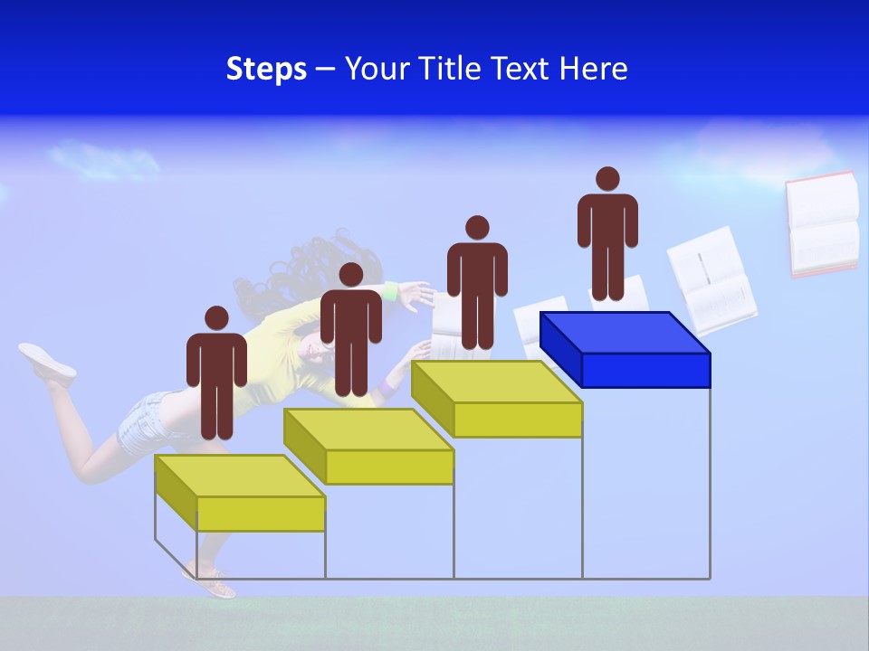 Flying Metaphor Education PowerPoint Template