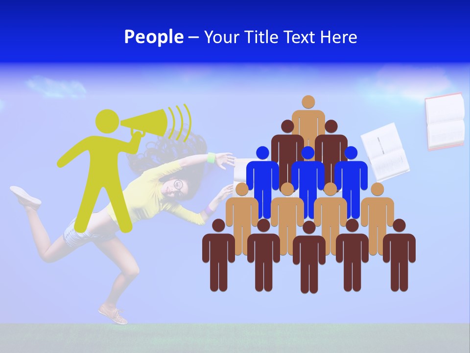 Flying Metaphor Education PowerPoint Template