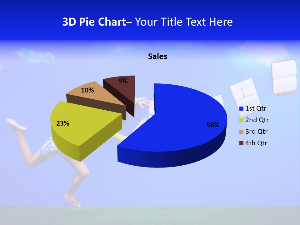 Flying Metaphor Education PowerPoint Template