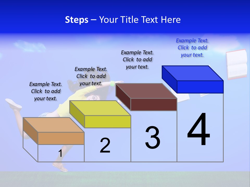 Flying Metaphor Education PowerPoint Template