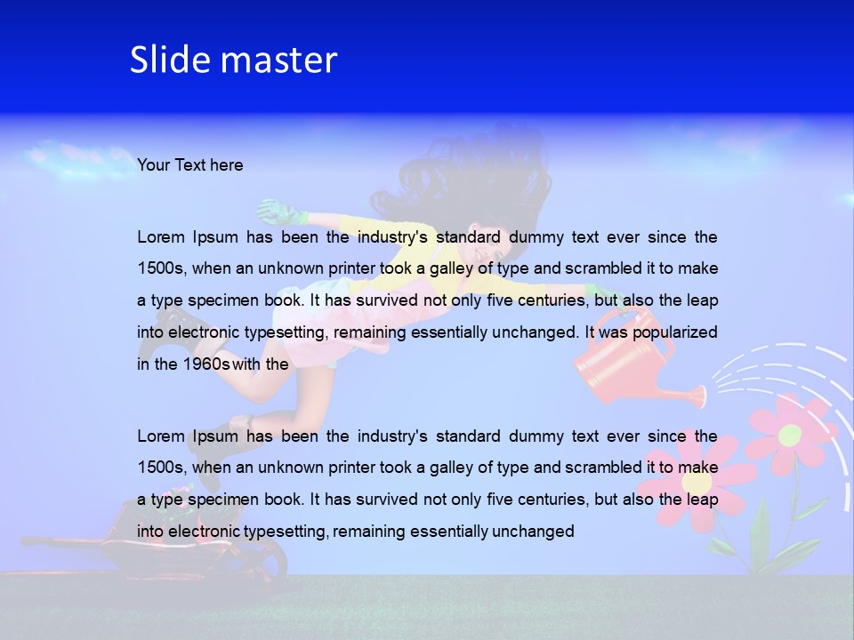 Care Garden Cartoon PowerPoint Template