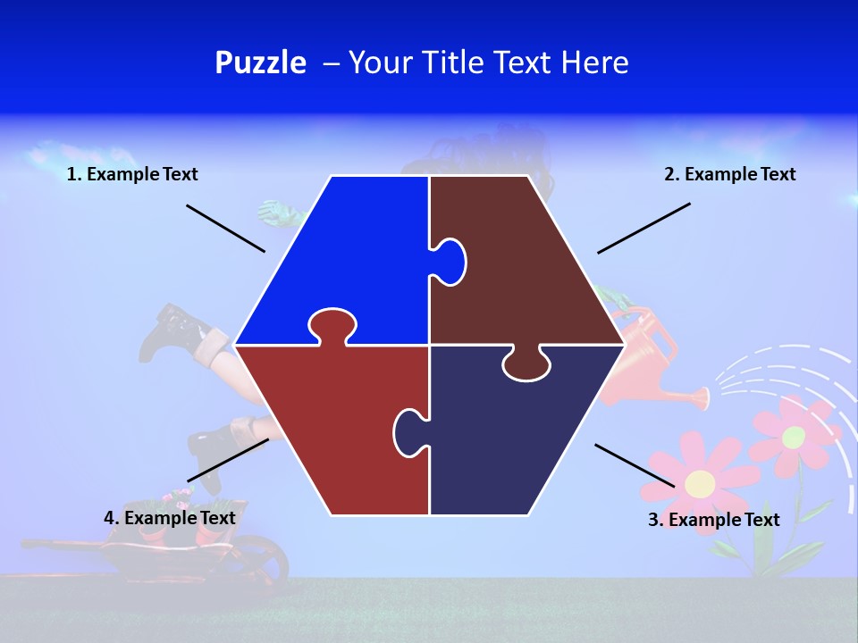 Care Garden Cartoon PowerPoint Template