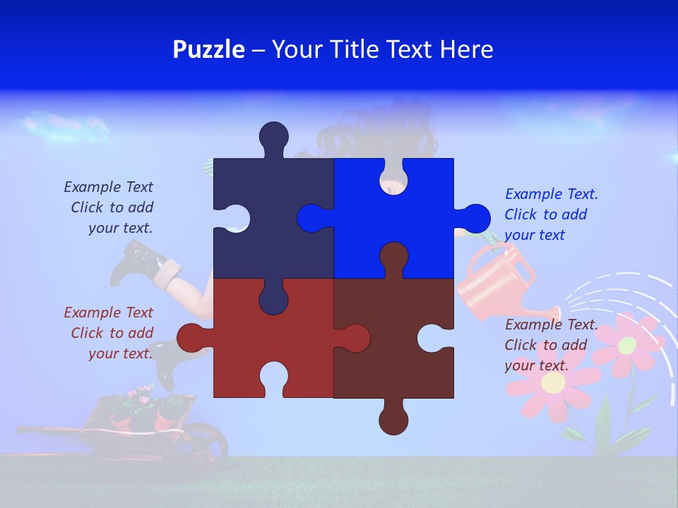 Care Garden Cartoon PowerPoint Template