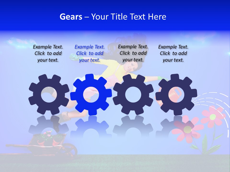 Care Garden Cartoon PowerPoint Template