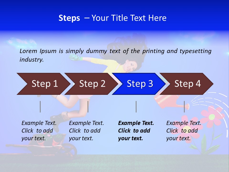 Care Garden Cartoon PowerPoint Template