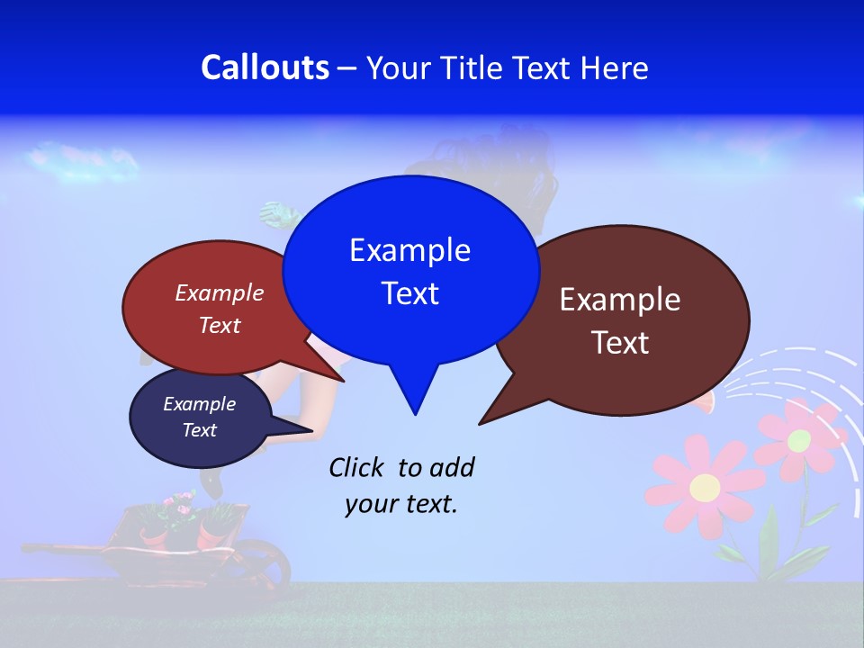 Care Garden Cartoon PowerPoint Template