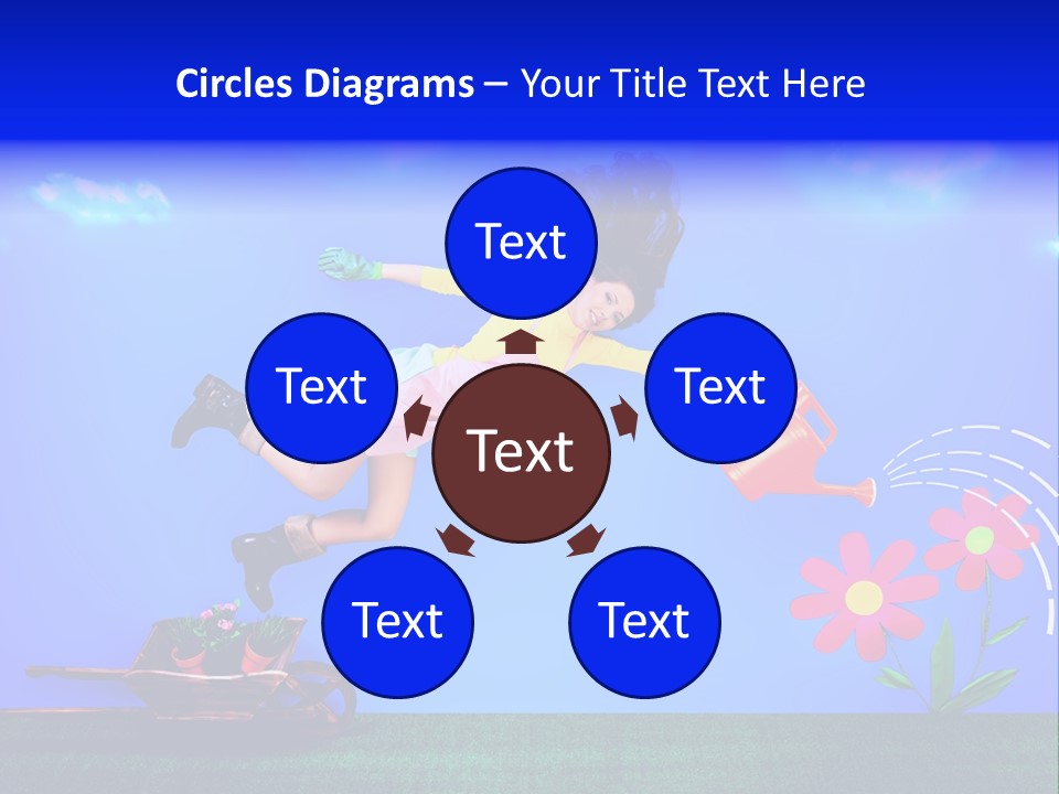 Care Garden Cartoon PowerPoint Template