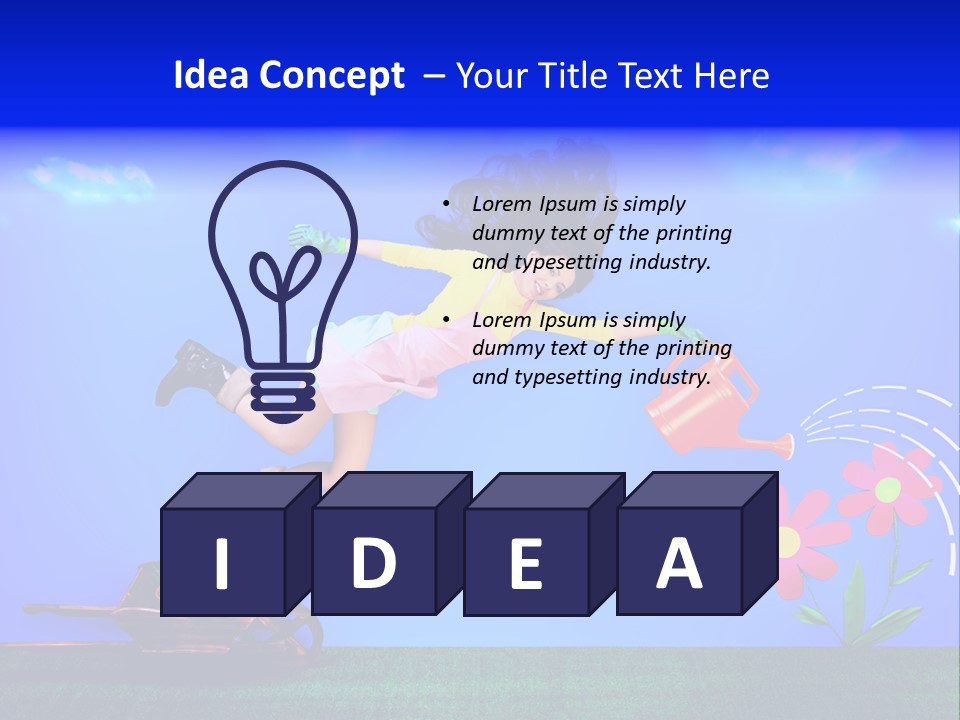 Care Garden Cartoon PowerPoint Template