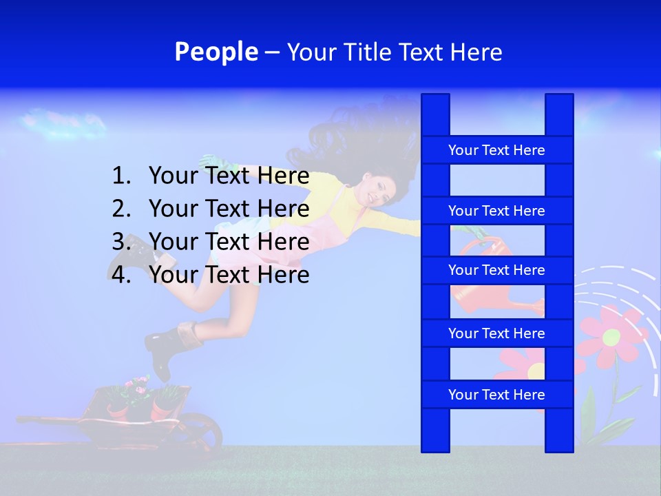 Care Garden Cartoon PowerPoint Template