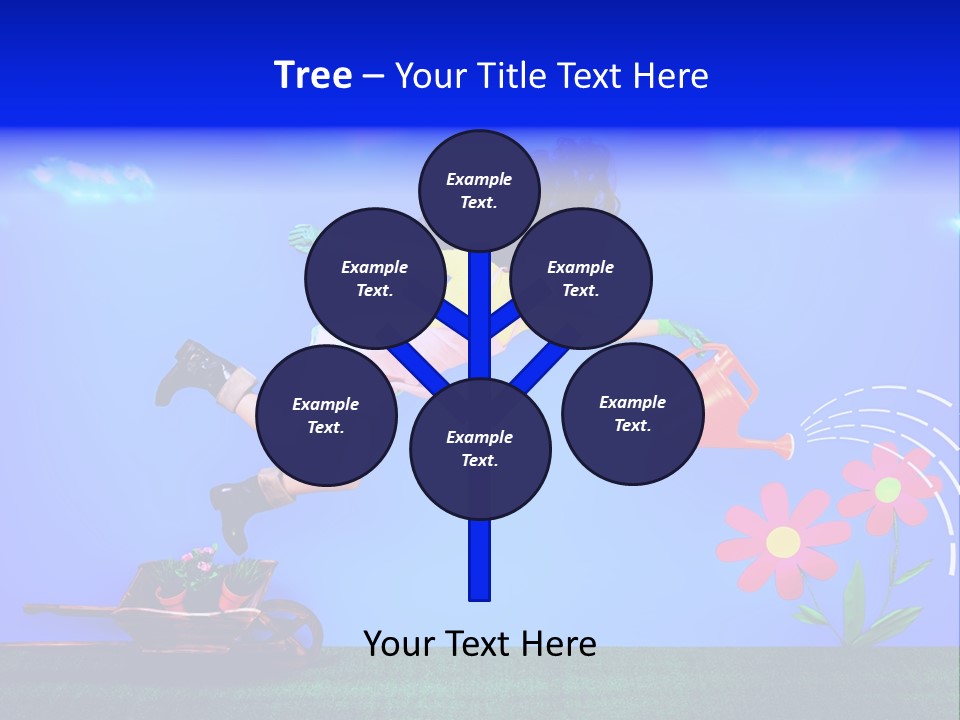 Care Garden Cartoon PowerPoint Template