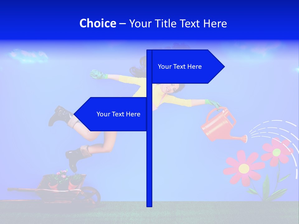 Care Garden Cartoon PowerPoint Template