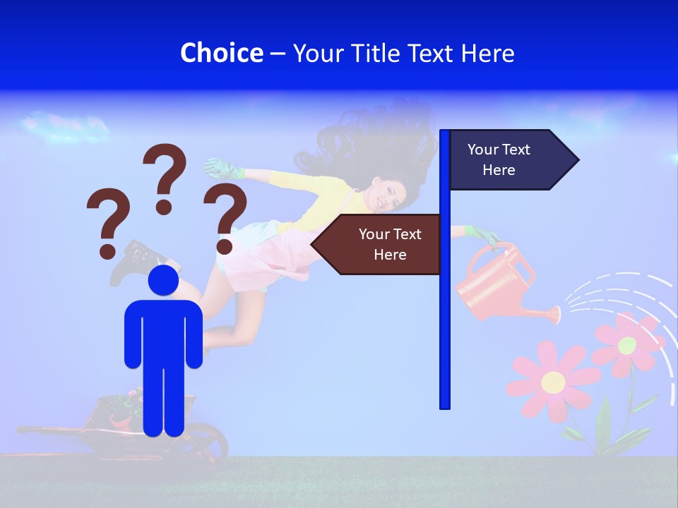 Care Garden Cartoon PowerPoint Template