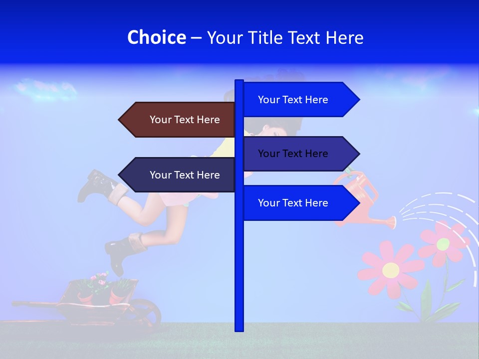 Care Garden Cartoon PowerPoint Template