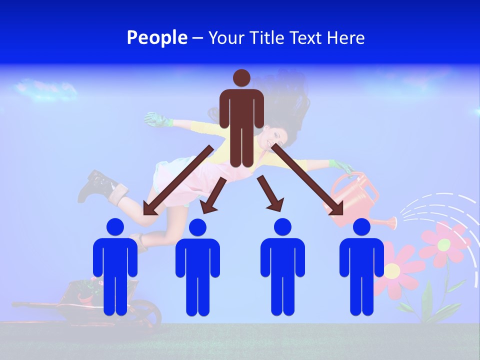 Care Garden Cartoon PowerPoint Template