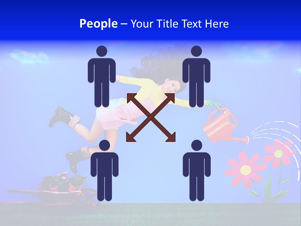 Care Garden Cartoon PowerPoint Template