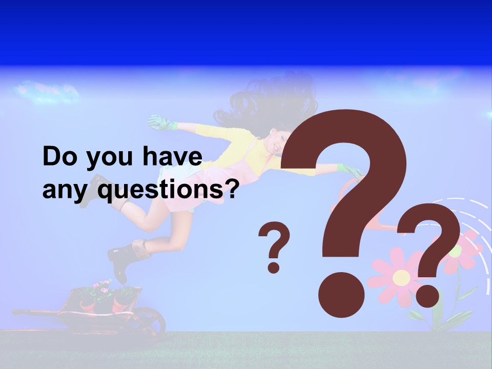 Care Garden Cartoon PowerPoint Template