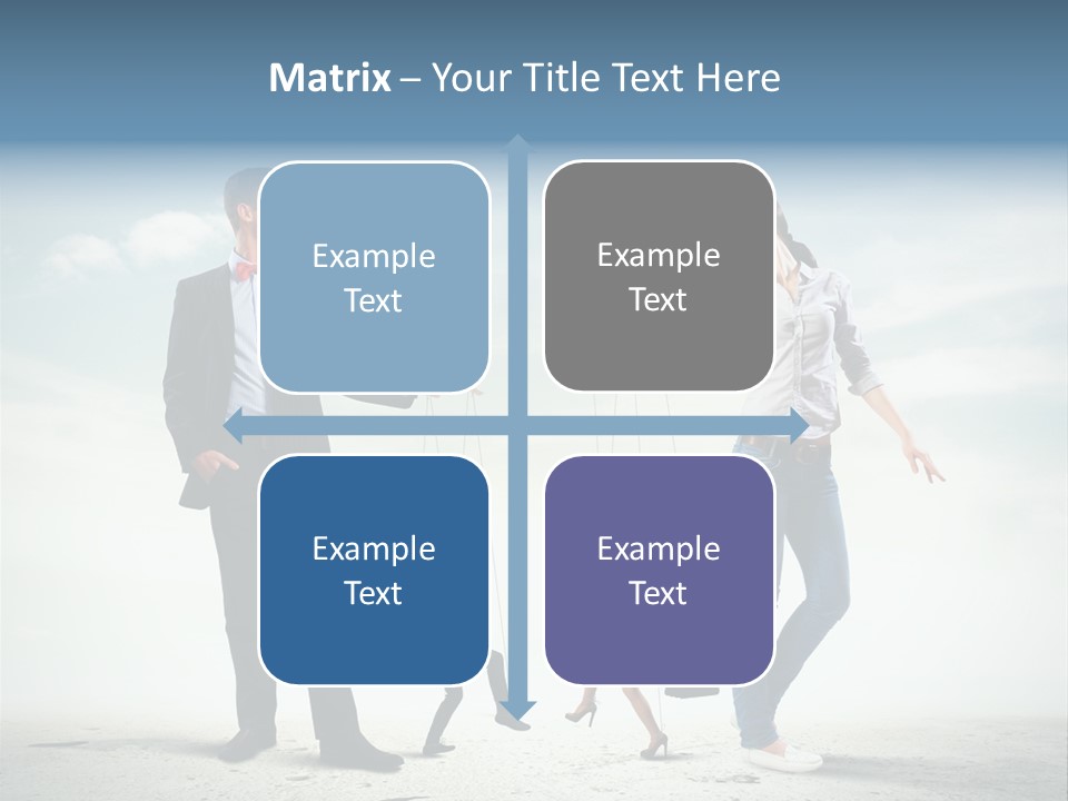 Woman Manipulated String PowerPoint Template