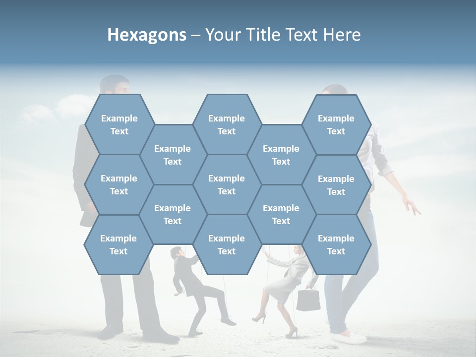 Woman Manipulated String PowerPoint Template