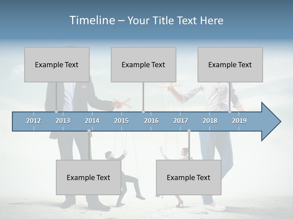 Woman Manipulated String PowerPoint Template