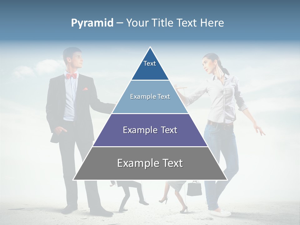 Woman Manipulated String PowerPoint Template