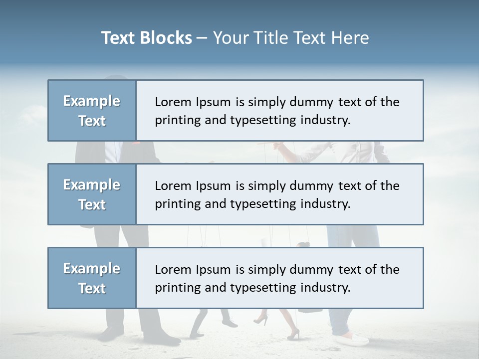 Woman Manipulated String PowerPoint Template