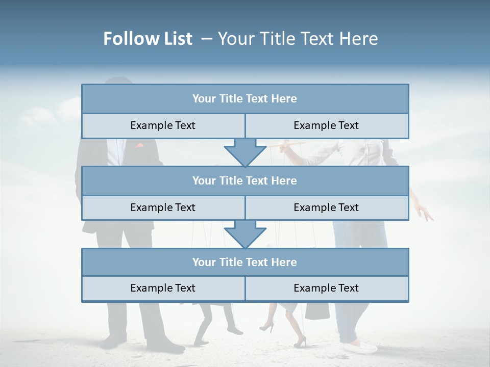Woman Manipulated String PowerPoint Template