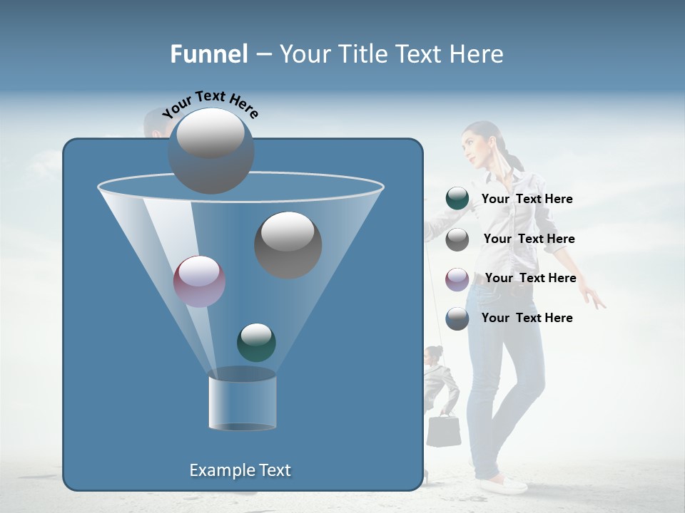 Woman Manipulated String PowerPoint Template