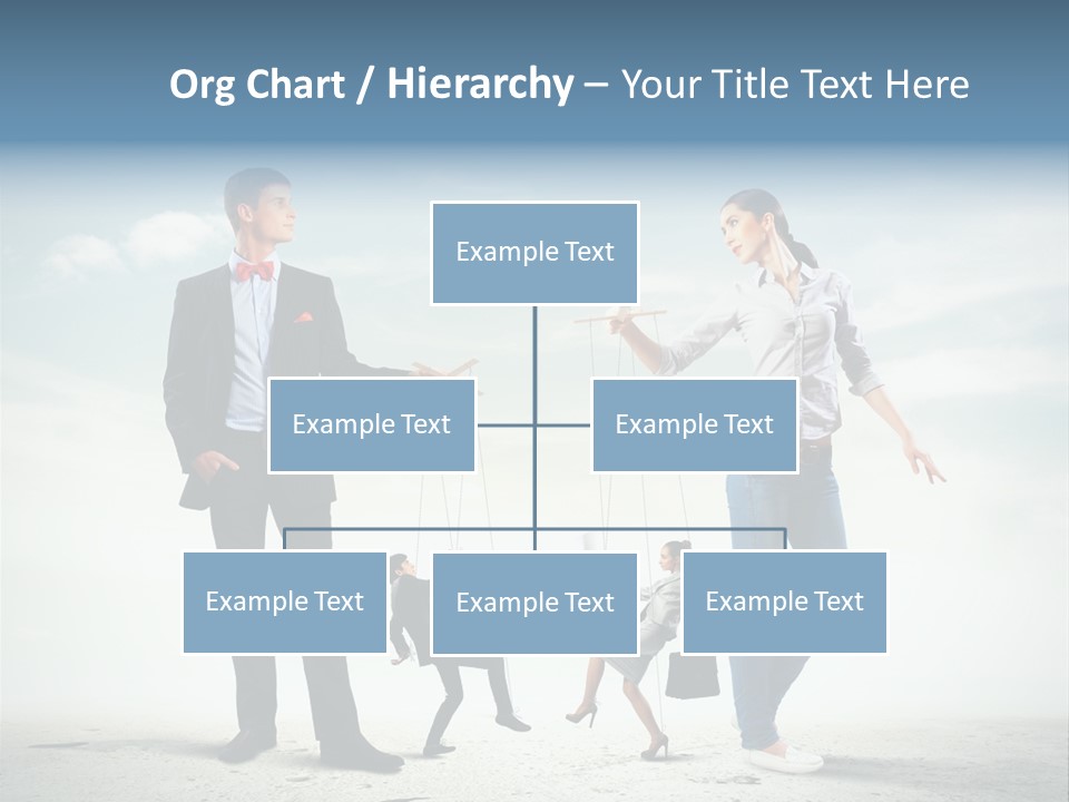 Woman Manipulated String PowerPoint Template