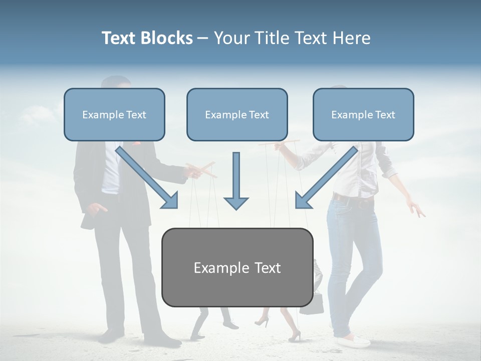 Woman Manipulated String PowerPoint Template