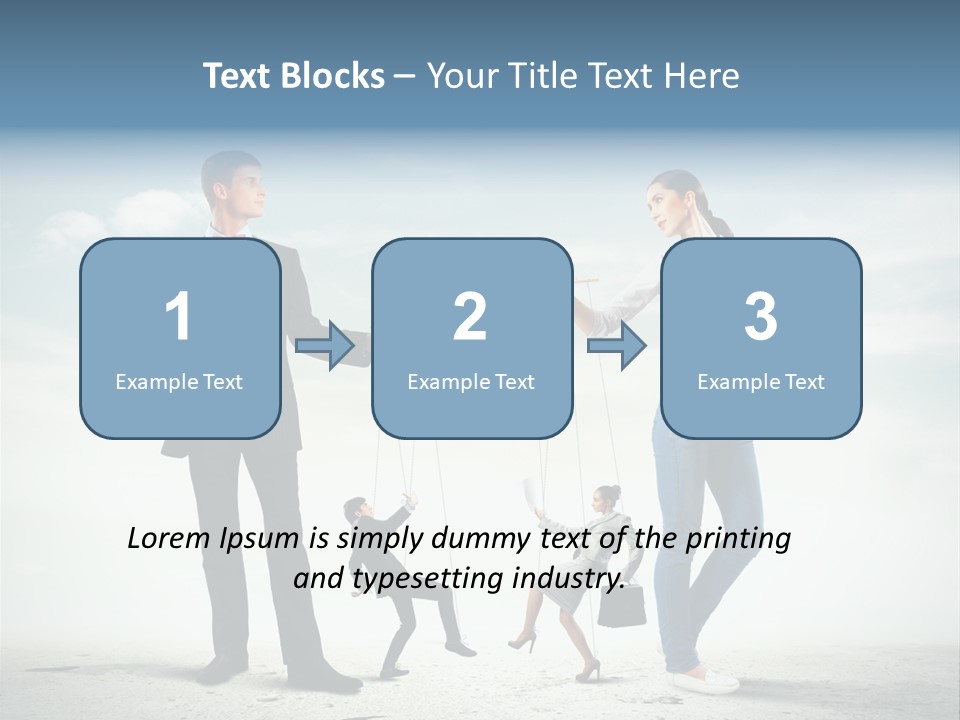 Woman Manipulated String PowerPoint Template