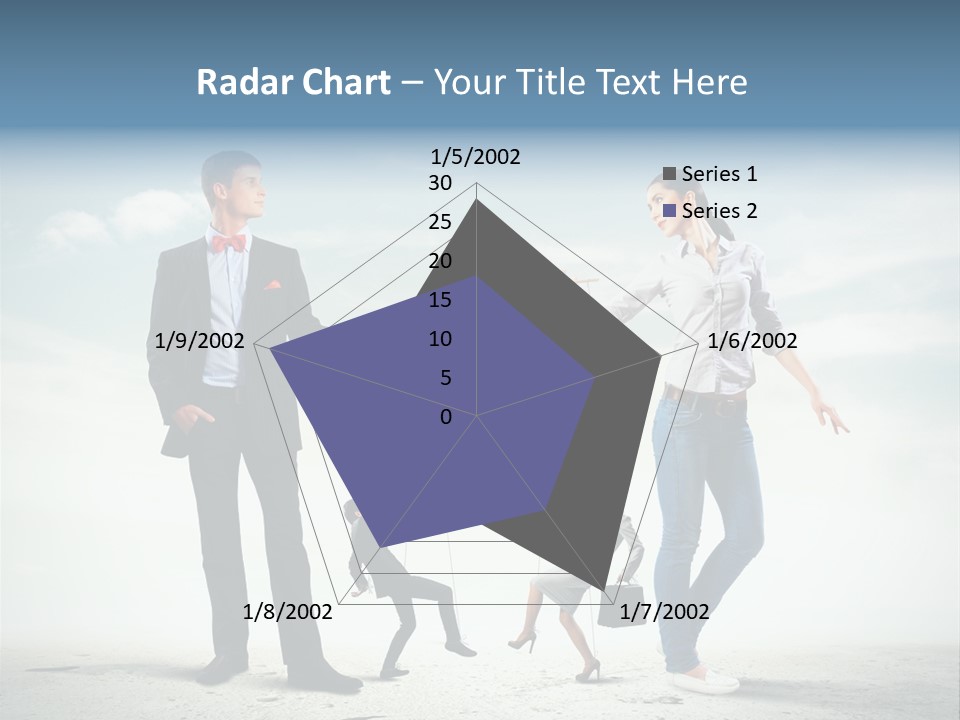 Woman Manipulated String PowerPoint Template