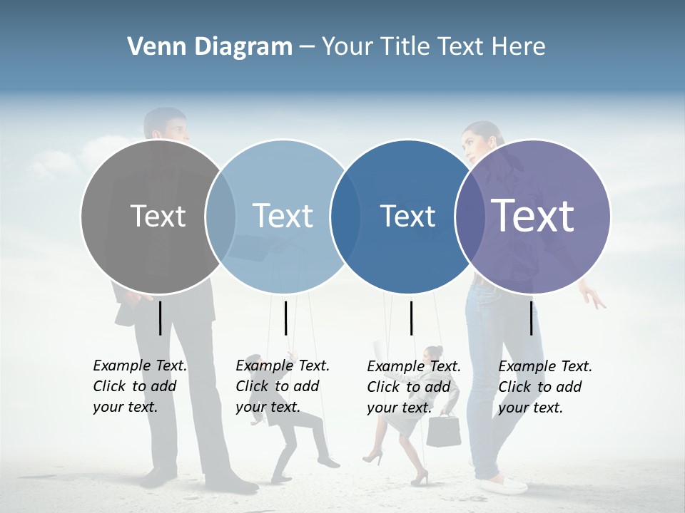 Woman Manipulated String PowerPoint Template