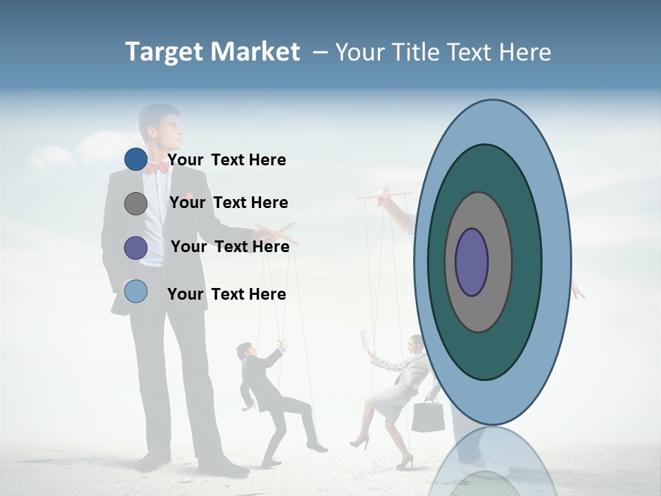 Woman Manipulated String PowerPoint Template