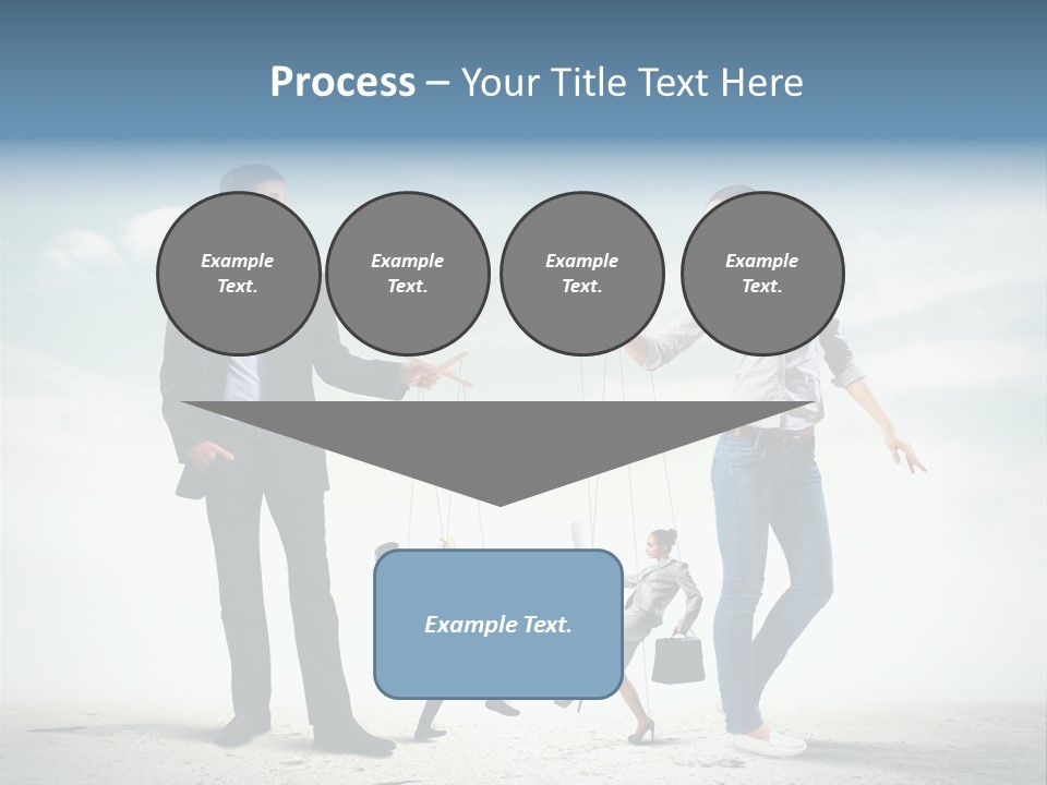 Woman Manipulated String PowerPoint Template